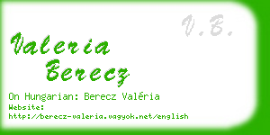 valeria berecz business card
